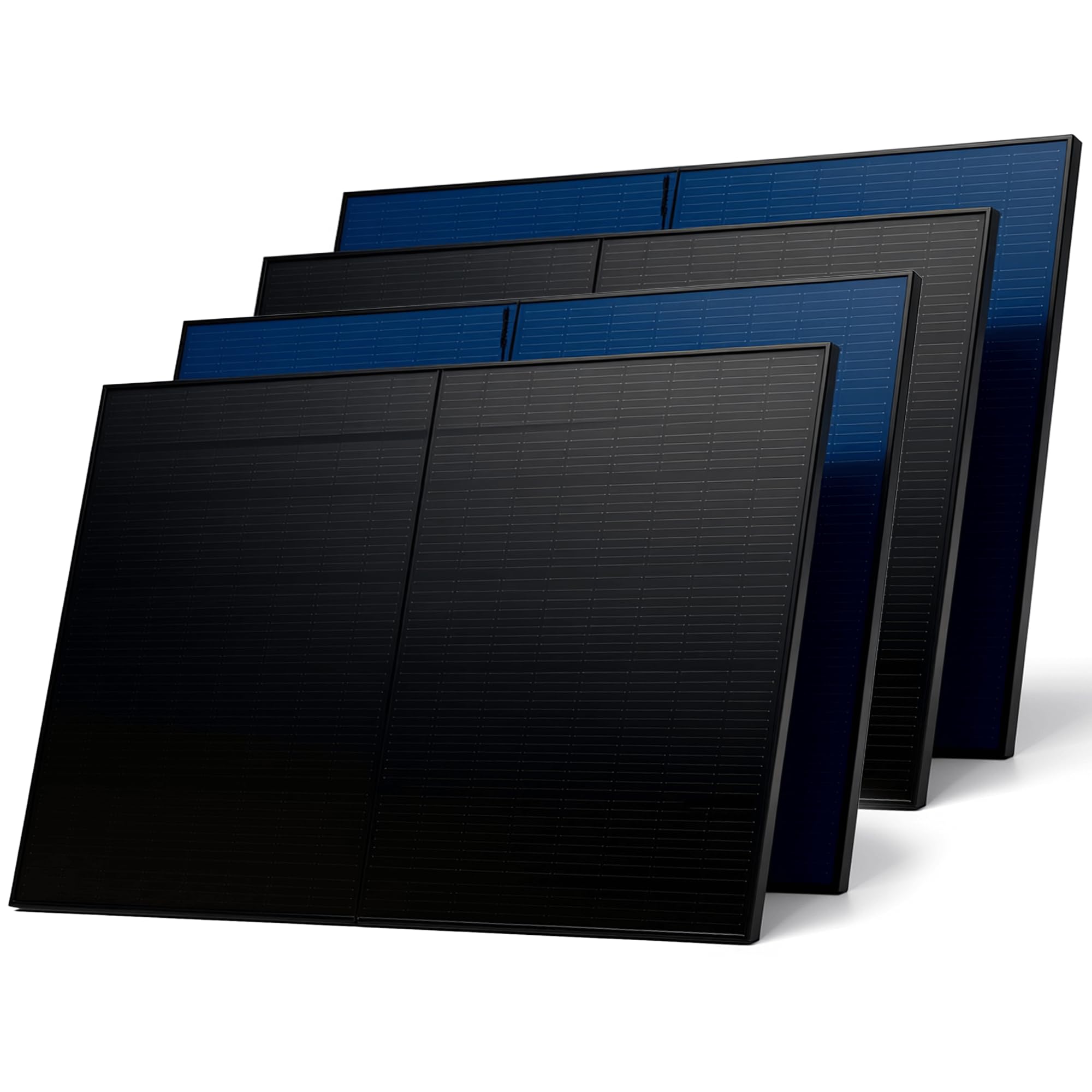 SUNNIVA® Solarmodule 4x 500 W Full Black Bifazial - PMax 2000W für Balkonkraftwerk oder PV Anlage - Dein Solarfit für je